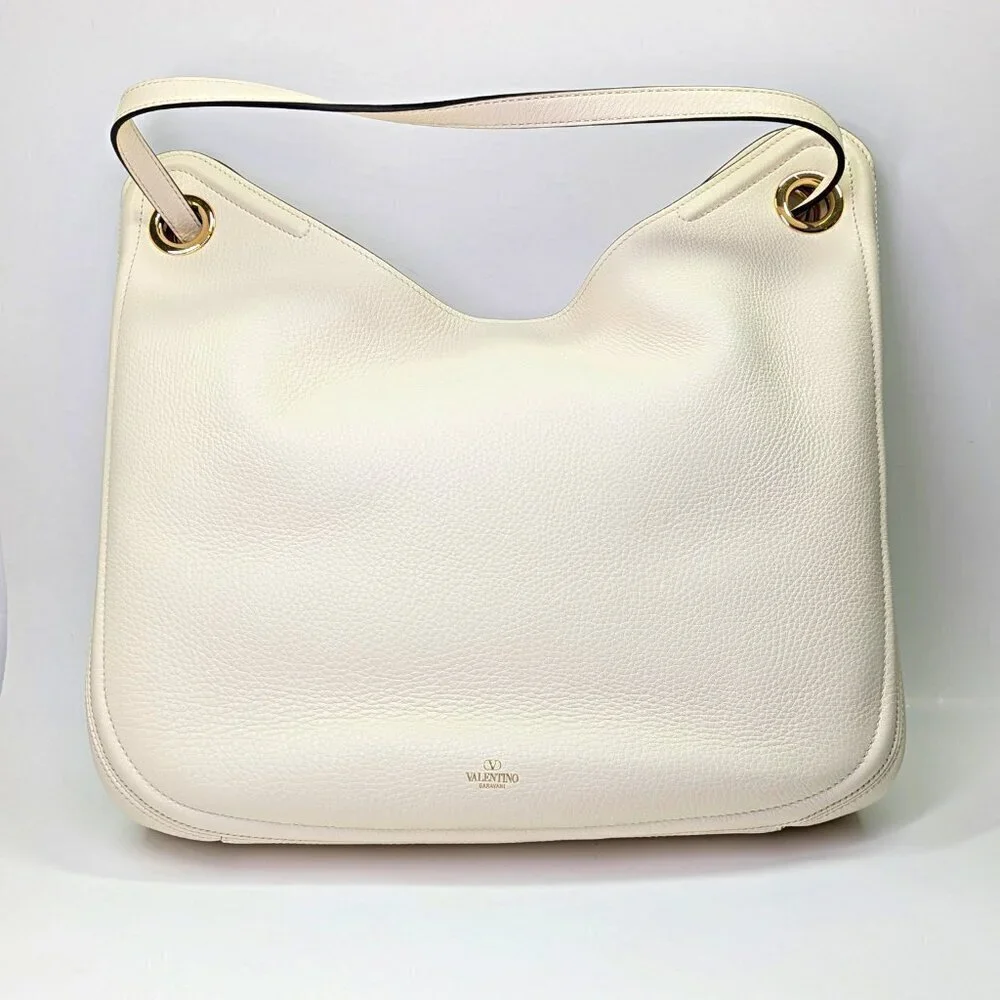 Valentino Garavani Women's Gold Tone VLogo Moon Leather Tote Bag (MSRP $3,950)